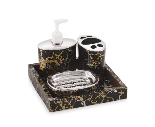 Liza Classic 4-Piece Bathroom Accessories Set - Timeless and Elegant Essentials for a Stylish Bathroom