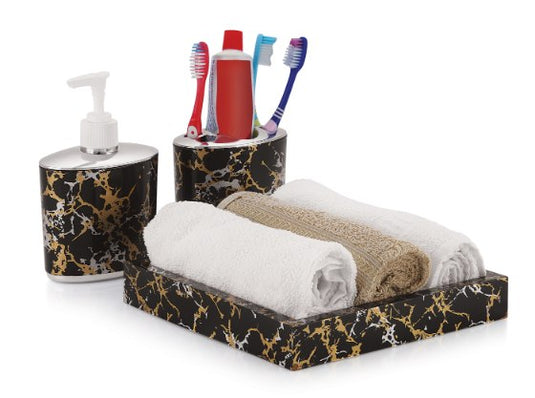 Liza Classic 4-Piece Bathroom Accessories Set - Timeless and Elegant Essentials for a Stylish Bathroom