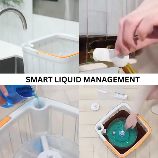 Janta Plastics PrimeSpin 360° Ultra-Efficient Spin Mop with Hands-Free Wringing and Advanced Microfiber Technology for Easy Floor Cleaning