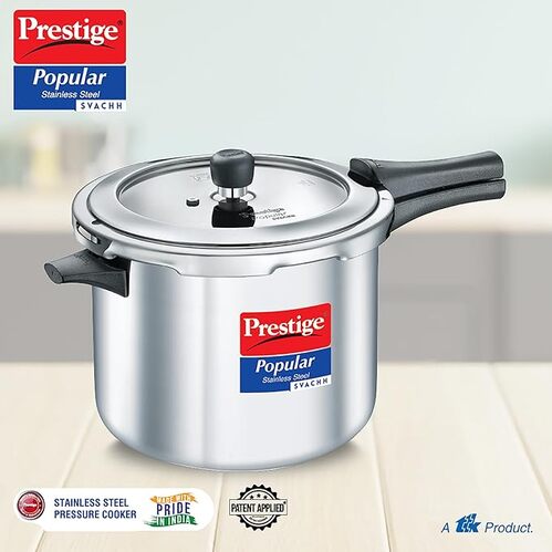 Prestige Popular Svachh Spillage Control Stainless Steel Pressure Cooker