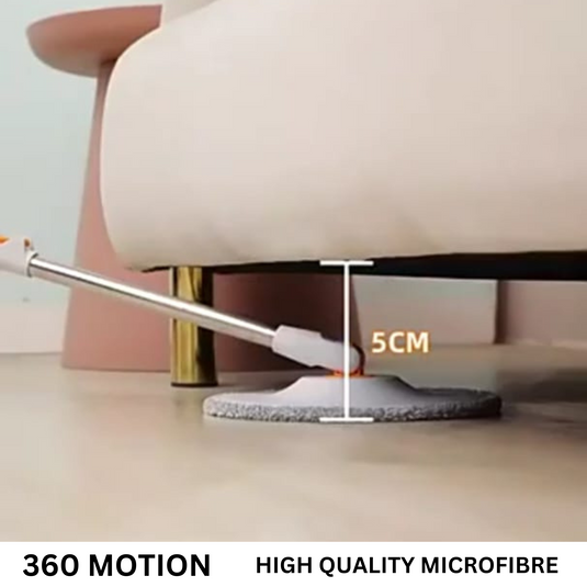 Janta Plastics PrimeSpin 360° Ultra-Efficient Spin Mop with Hands-Free Wringing and Advanced Microfiber Technology for Easy Floor Cleaning and Quick Drying