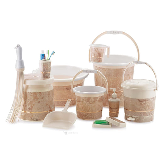Janta Plastics Orry Modern Heavy Plastic Bathroom Set