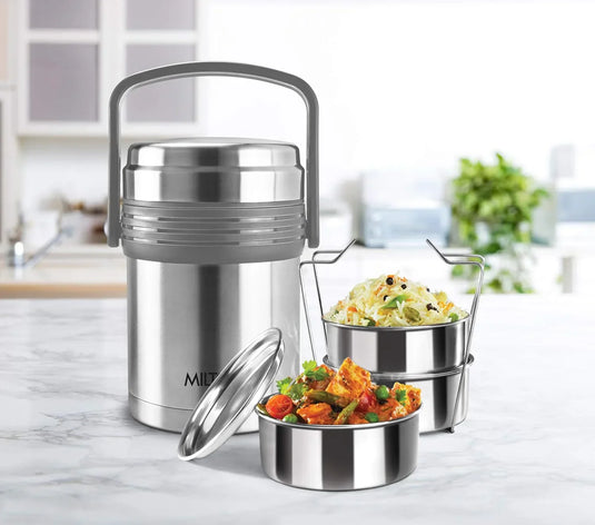 Milton Opus Triple-Layer Stainless Steel Lunch Box