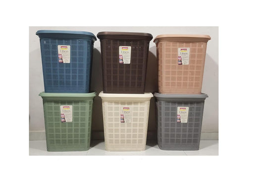 Aristo Linen Laundry Basket Multicolor