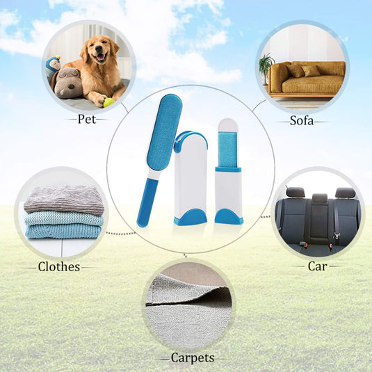 Janta Plastics Premium Pet Hair Remover Brush with Self-Cleaning Mechanism for Effortless Hair Removal from Furniture, Carpets, and Clothing