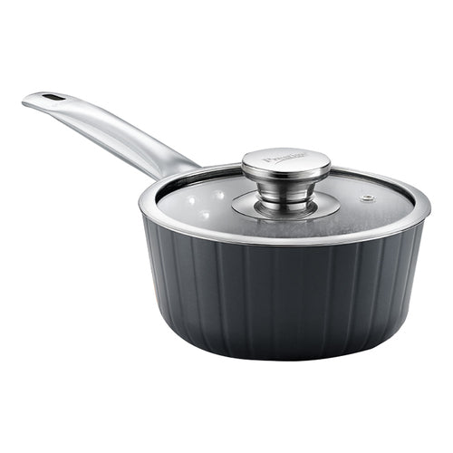 Prestige Durastone Hard Anodised 6 Layer Non-Stick Tea Pan with Glass Lid