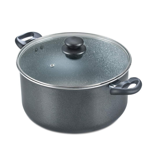 Prestige Omega Deluxe Granite Non-stick Stock Pot with Lid – Durable & PFOA Free Cookware