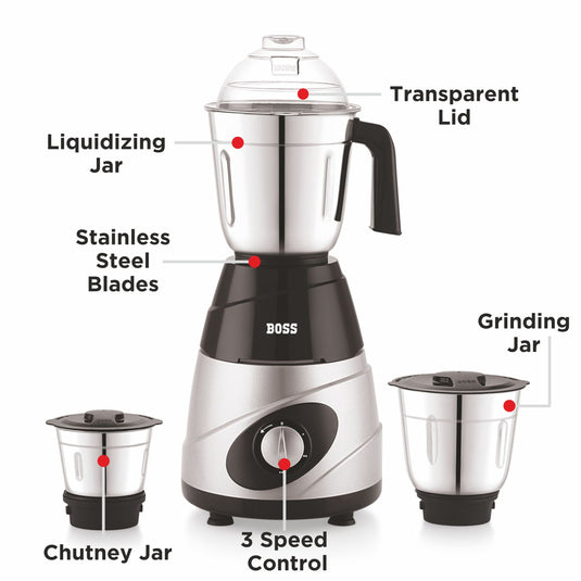 BOSS Thunder Deluxe 550W Mixer Grinder