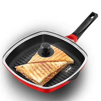 Die Cast Grill Pan with Glass Lid