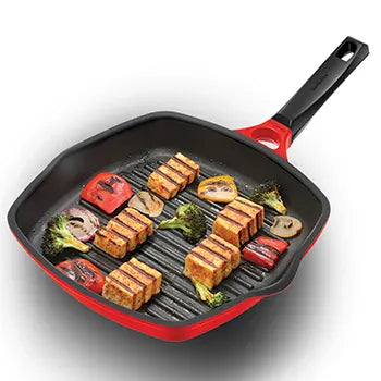 Die Cast Grill Pan with Glass Lid