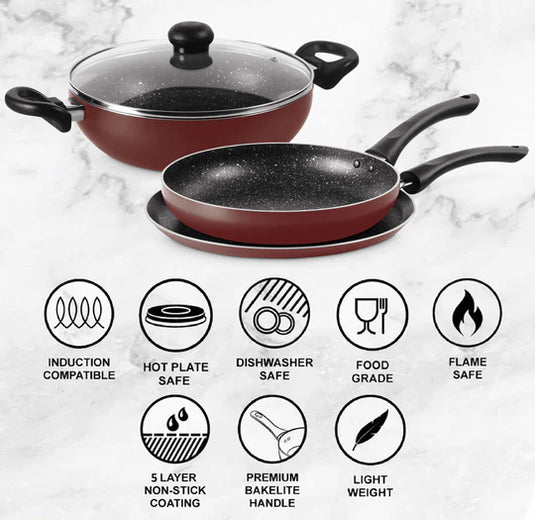 Milton Pro Cook Granito Induction My Kitchen Set – 3-Piece