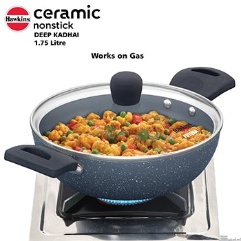 Hawkins Ceramic Nonstick Deep Kadhai