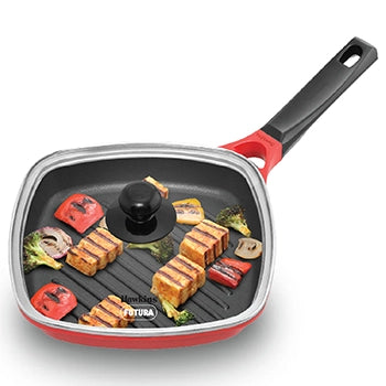 Die Cast Grill Pan with Glass Lid