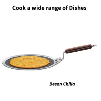 Induction Compatible SS Tri-ply Dosa Tava with Shielded Nonstick