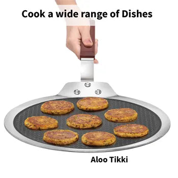 Induction Compatible SS Tri-ply Dosa Tava with Shielded Nonstick