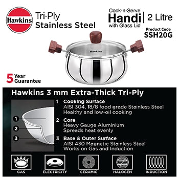 Tri-ply Stainless Steel Handi