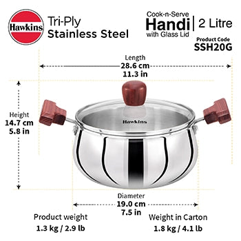 Tri-ply Stainless Steel Handi