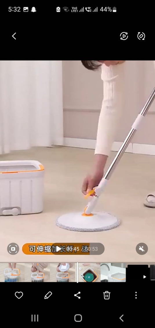 Janta Plastics PrimeSpin 360° Ultra-Efficient Spin Mop with Hands-Free Wringing and Advanced Microfiber Technology for Easy Floor Cleaning and Quick Drying