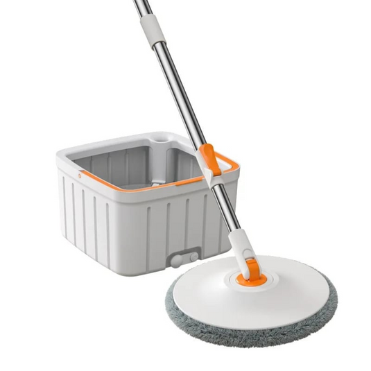 Janta Plastics PrimeSpin 360° Ultra-Efficient Spin Mop with Hands-Free Wringing and Advanced Microfiber Technology for Easy Floor Cleaning and Quick Drying