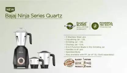 Bajaj Ninja Series Quartz 750 W Mixer Grinder